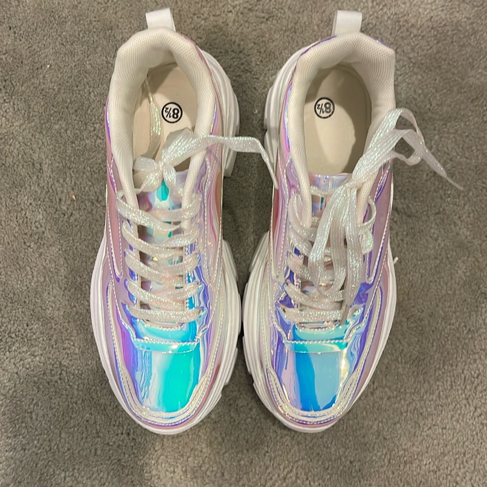 Hologram platform sneakers